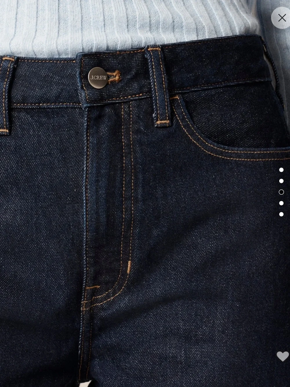 J Crew Barrel-Leg Jeans in Dark Rinse Wash